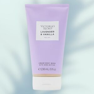 Nwt Victoria Secret Relax Lavender Vanilla Cream Body Wash 8 onz